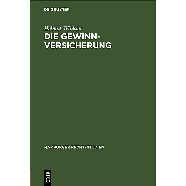 Die Gewinnversicherung, Helmut Winkler