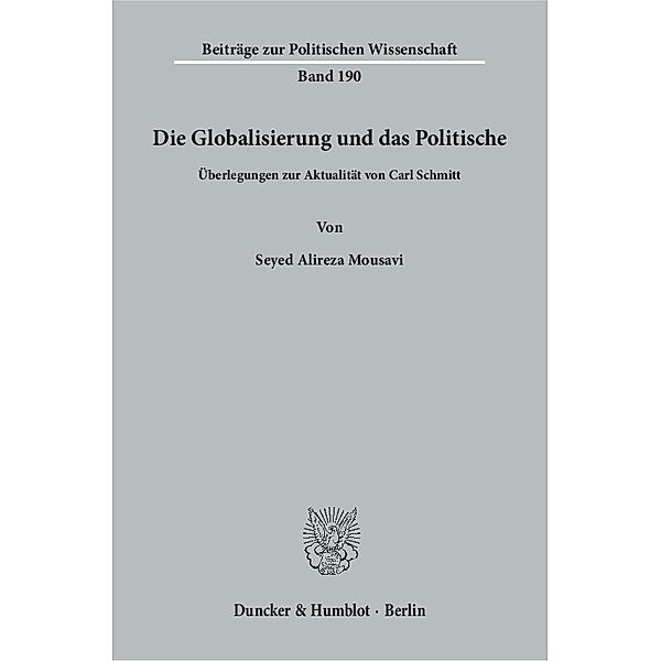 Die Globalisierung und das Politische., Seyed Alireza Mousavi