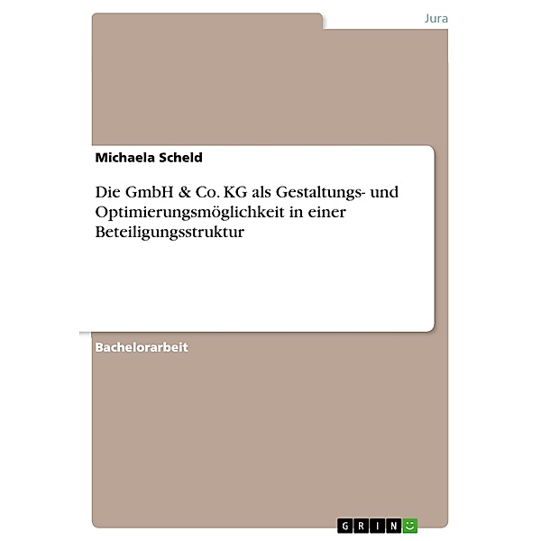 Die GmbH & Co. KG als Gestaltungs- und Optimierungsmöglichkeit in einer Beteiligungsstruktur, Michaela Scheld