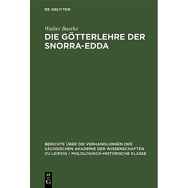 Die Götterlehre der Snorra-Edda, Walter Baetke