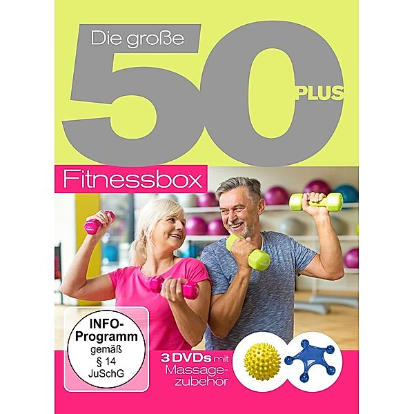 Die grosse 50+ Fitnessbox mit Massagezubehör, Fitness-Gymnastik-Wellnesss