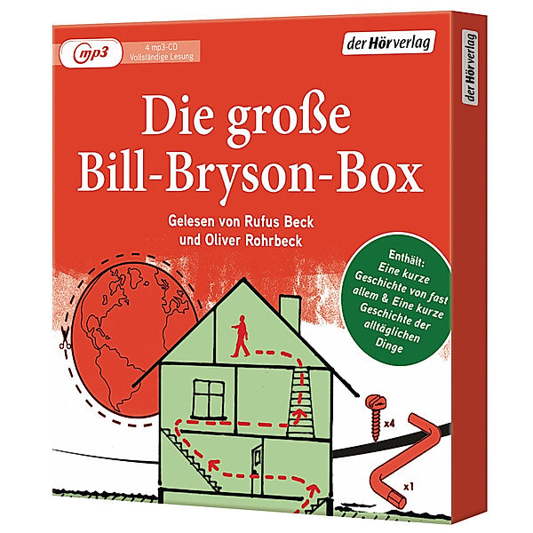 Die große Bill-Bryson-Box,4 Audio-CD, 4 MP3, Bill Bryson