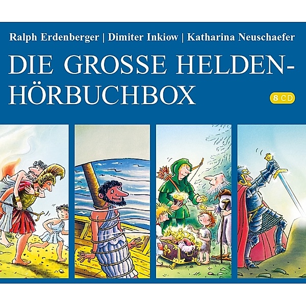 Die große Helden-Hörbuchbox,8 Audio-CD, Ralph Erdenberger, Katharina Neuschaefer, Dimiter Inkiow
