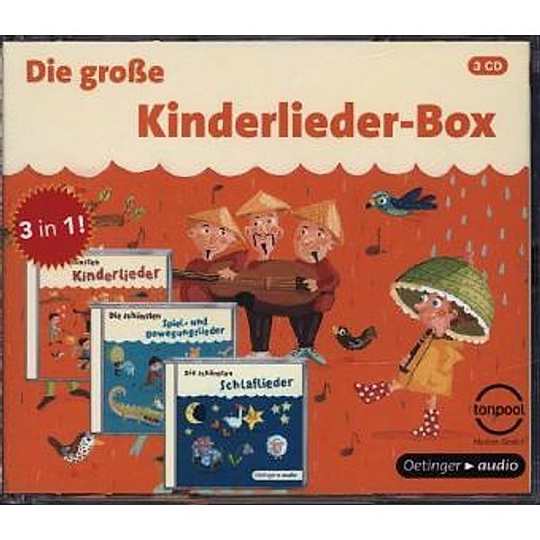 Die große Kinderlieder-Box, 3 Audio-CD, Diverse Interpreten