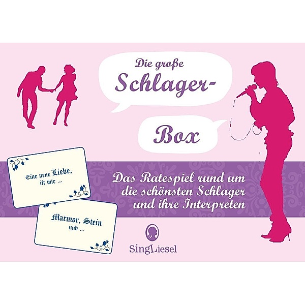 Singliesel Die große Schlager-Box. Das Spiel für Senioren rund um die schönsten deutschen Schlager. Spiele Box mit 100 Karten., SingLiesel Verlag