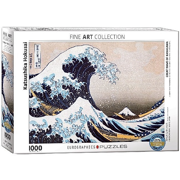 Eurographics Die große Welle (Puzzle), Kanagawa von Hokusai