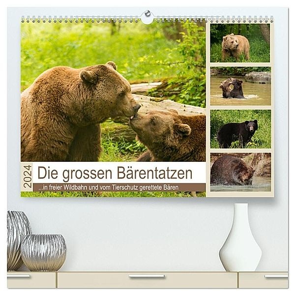 Die grossen Bärentatzen (hochwertiger Premium Wandkalender 2024 DIN A2 quer), Kunstdruck in Hochglanz, Photo4emotion.com