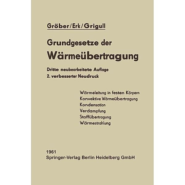 Die Grundgesetze der Wärmeübertragung, Heinrich Gröber, Siegmund Erk