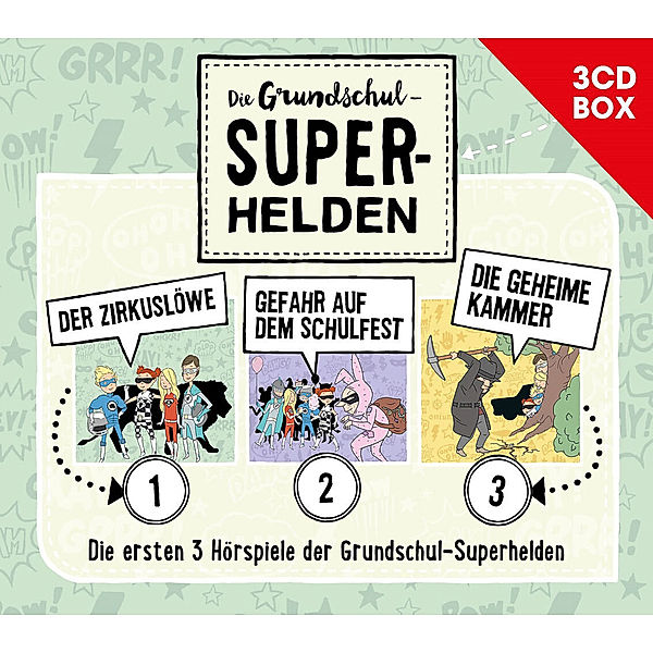 Die Grundschul-Superhelden.Box.1,3 Audio-CDs, Die Grundschul-Superhelden