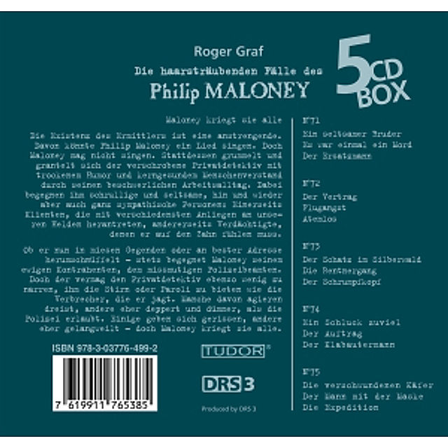Die haarsträubenden Fälle des Philip Maloney, 5 Audio-CDs Hörbuch