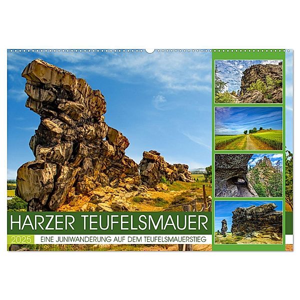 Die Harzer Teufelsmauer - Eine Juniwanderung auf dem Teufelsmauerstieg (Wandkalender 2025 DIN A2 quer), CALVENDO Monatskalender, Calvendo, Holger Felix