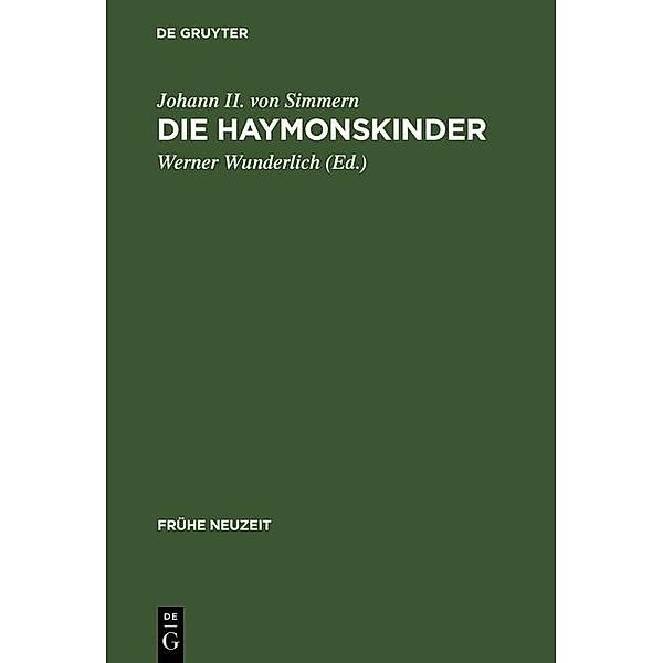 Die Haymonskinder / Frühe Neuzeit Bd.35, Johann II. von Simmern