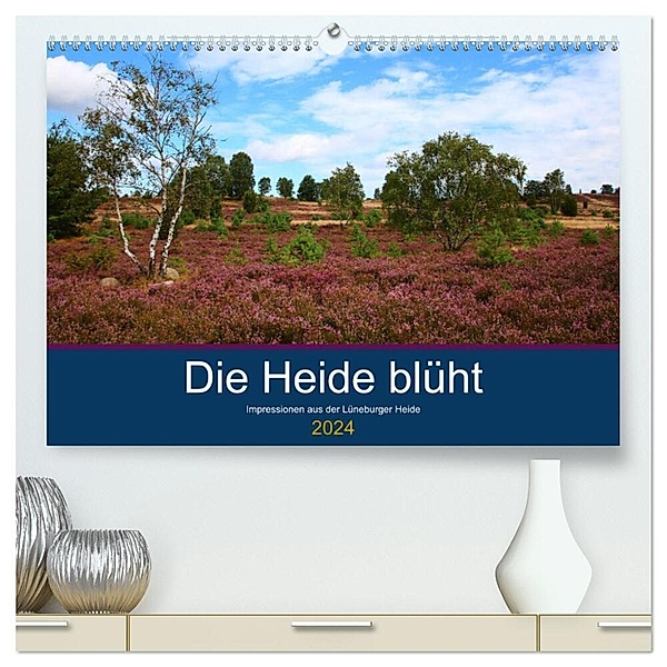 Die Heide blüht (hochwertiger Premium Wandkalender 2024 DIN A2 quer), Kunstdruck in Hochglanz, Brigitte Dürr