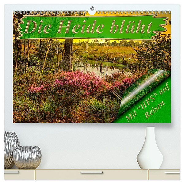 Die Heide blüht (hochwertiger Premium Wandkalender 2025 DIN A2 quer), Kunstdruck in Hochglanz, Calvendo, Heinz-Peter Schwerin