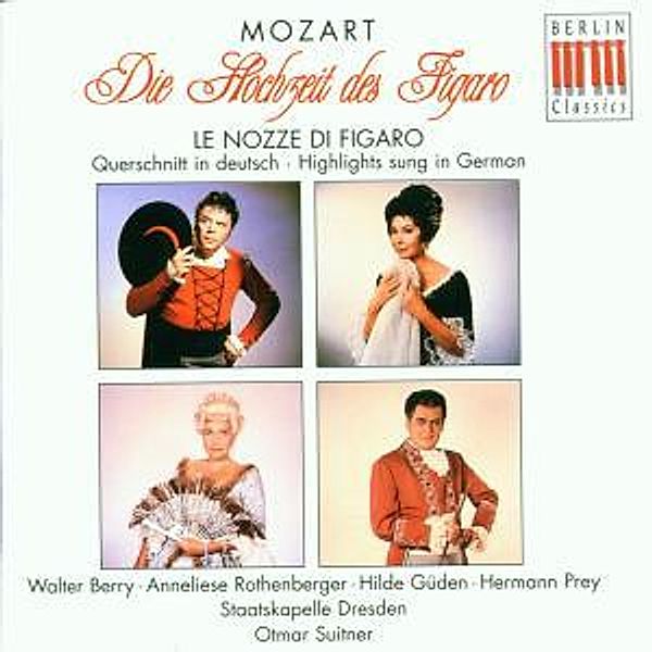 Die Hochzeit Des Figaro (Qs/Deutsch), Berry, Rothenberger, Prey, Suitner, Sd