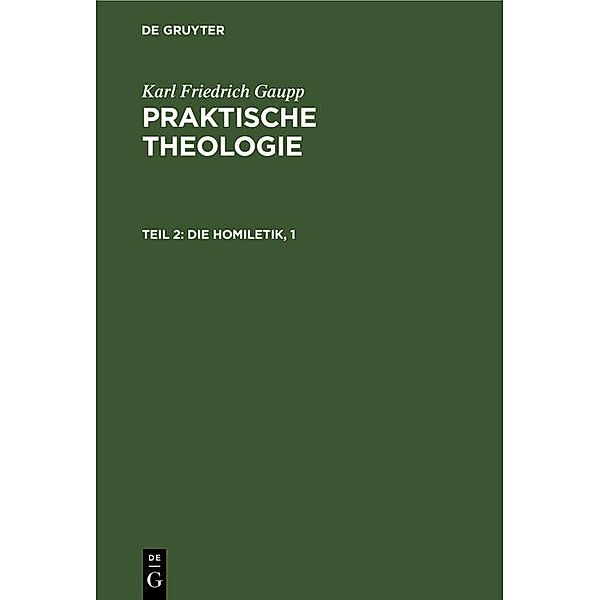 Die Homiletik, 1, Karl Friedrich Gaupp