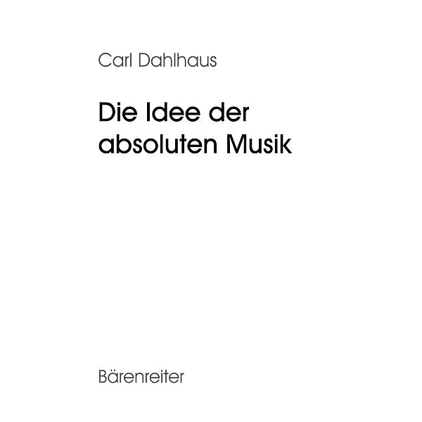 Die Idee der absoluten Musik, Carl Dahlhaus