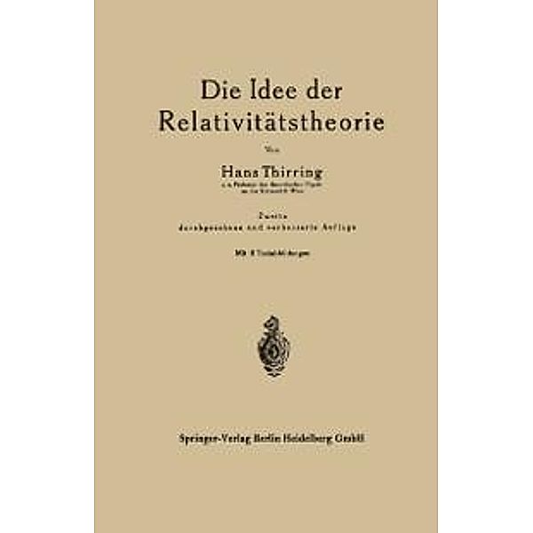 Die Idee der Relativitätstheorie, Hans Thirring