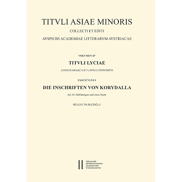 Die Inschriften von Korydalla, Bülent Iplikcioglu