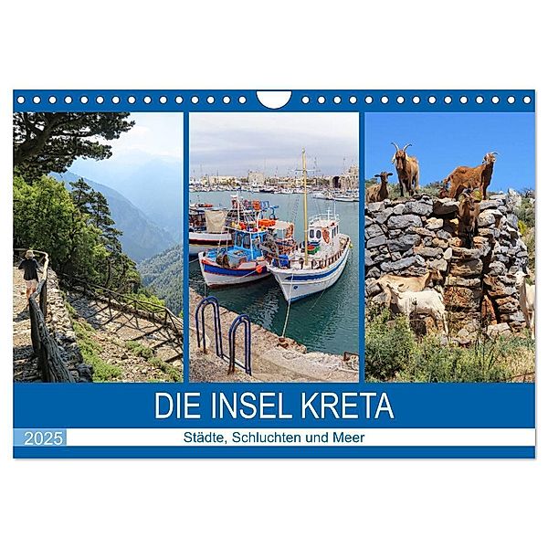 Die Insel Kreta - Städte, Schluchten und Meer (Wandkalender 2025 DIN A4 quer), CALVENDO Monatskalender, Calvendo, Anja Frost