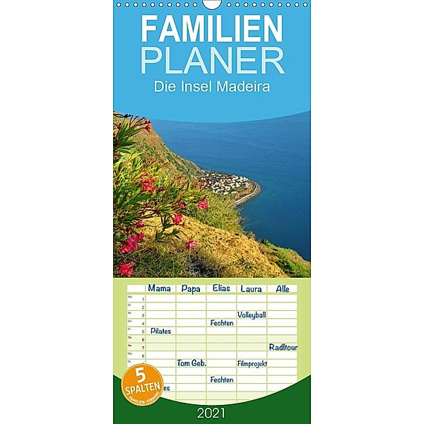 Die Insel Madeira - Familienplaner hoch (Wandkalender 2021 , 21 cm x 45 cm, hoch), Fryc Janusz