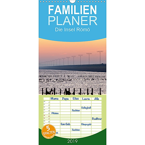 Die Insel Römö - Familienplaner hoch (Wandkalender 2019 , 21 cm x 45 cm, hoch)