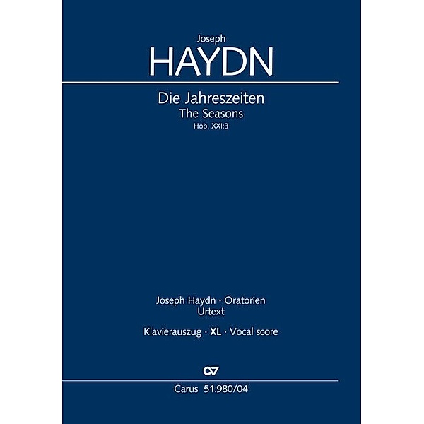 Die Jahreszeiten (Klavierauszug XL), Joseph Haydn