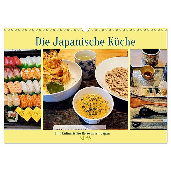 Die Japanische Küche - Eine kulinarische Reise durch Japan (Wandkalender 2025 DIN A3 quer), CALVENDO Monatskalender, Calvendo, Martin Gillner
