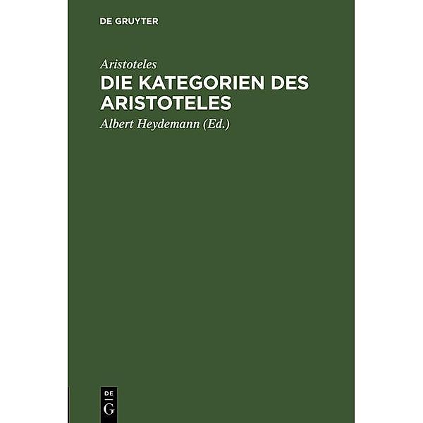 Die Kategorien des Aristoteles, Aristoteles