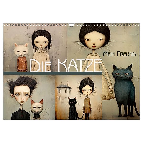 Die Katze - mein Freund (Wandkalender 2025 DIN A3 quer), CALVENDO Monatskalender, Calvendo, Erich Krätschmer