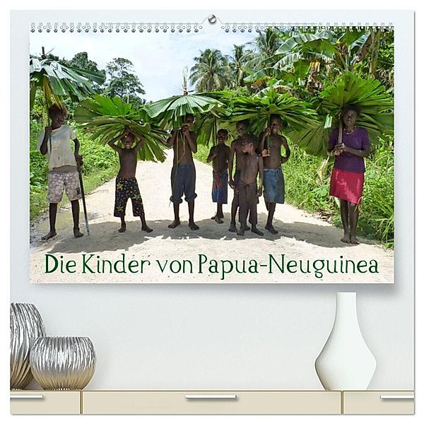 Die Kinder von Papua Neuguinea (hochwertiger Premium Wandkalender 2024 DIN A2 quer), Kunstdruck in Hochglanz, André Hähnke und Peter Möller