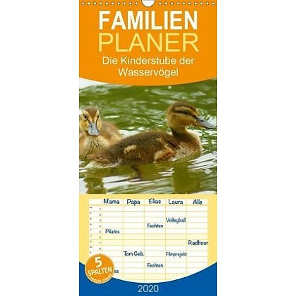 Die Kinderstube der Wasservögel - Familienplaner hoch (Wandkalender 2020 , 21 cm x 45 cm, hoch)