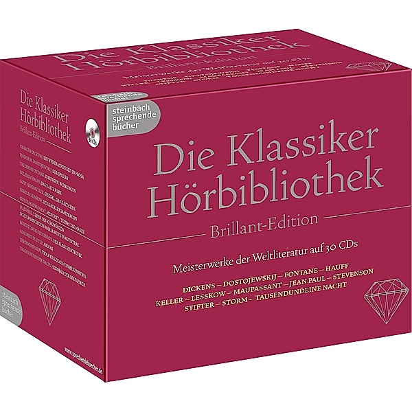 Die Klassiker Hörbibliothek Brillant-Edition, 30 Audio-CD, Charles Dickens, Fjodor M. Dostojewskij, Theodor Fontane