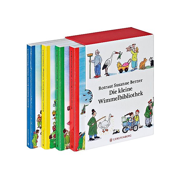 Die kleine Wimmelbibliothek, 4 Bde., Rotraut Susanne Berner