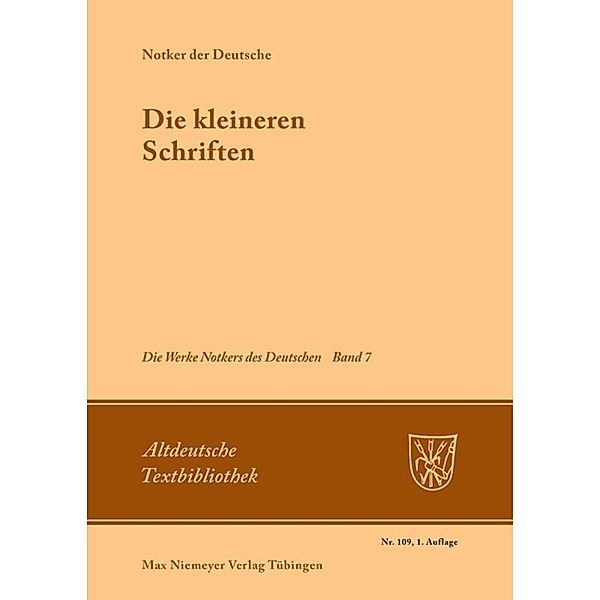 Die kleineren Schriften, Notker der Deutsche