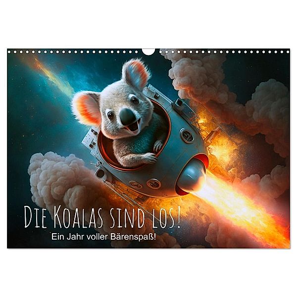 Die Koalas sind los! Ein Jahr voller Bärenspass (Wandkalender 2024 DIN A3 quer), CALVENDO Monatskalender, artefacti