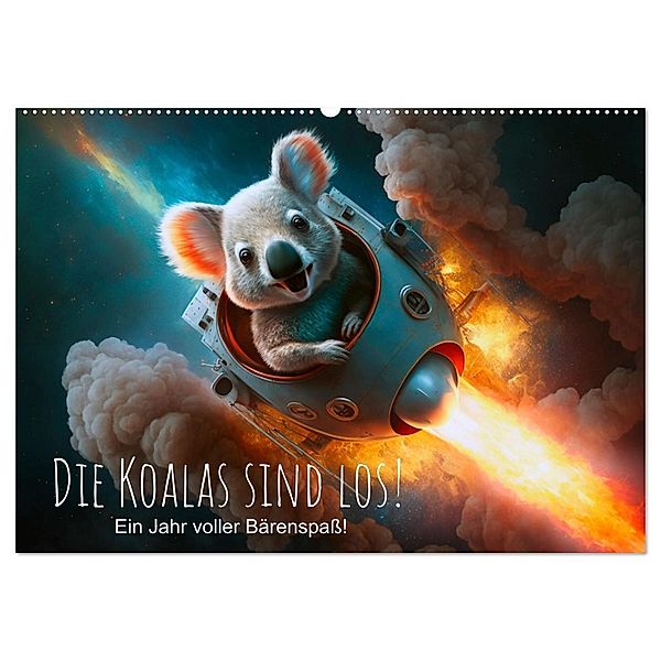 Die Koalas sind los! Ein Jahr voller Bärenspaß (Wandkalender 2024 DIN A2 quer), CALVENDO Monatskalender, artefacti