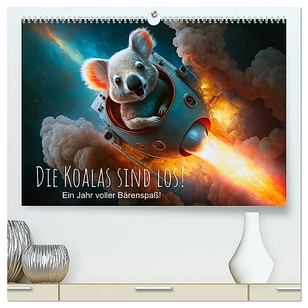 Die Koalas sind los! Ein Jahr voller Bärenspaß (hochwertiger Premium Wandkalender 2025 DIN A2 quer), Kunstdruck in Hochglanz, Calvendo, artefacti