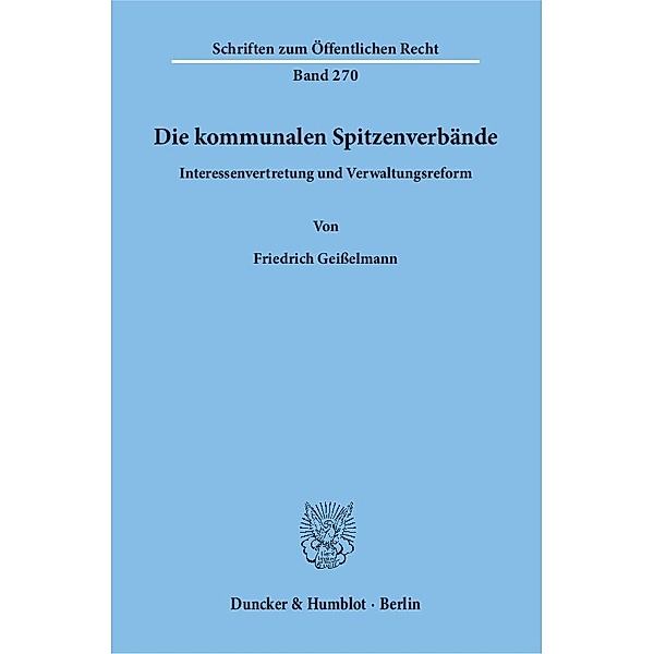Die kommunalen Spitzenverbände., Friedrich Geißelmann
