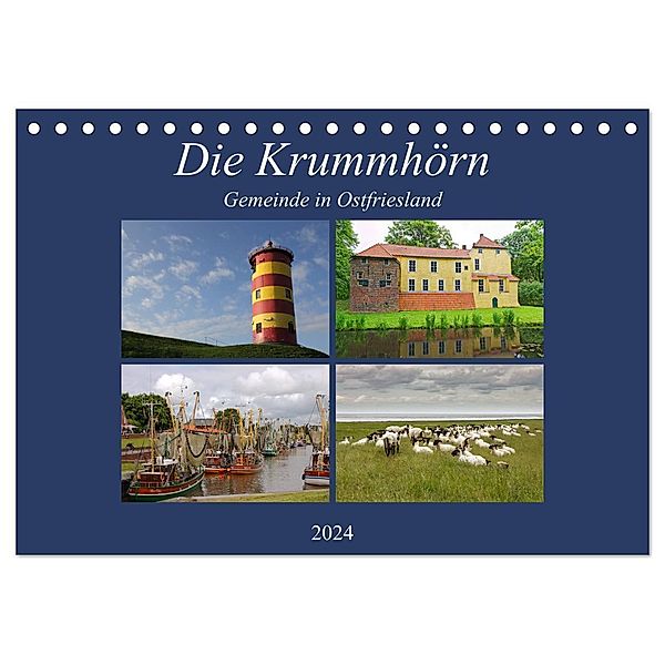 Die Krummhörn Gemeinde in Ostfriesland (Tischkalender 2024 DIN A5 quer), CALVENDO Monatskalender, rolf pötsch