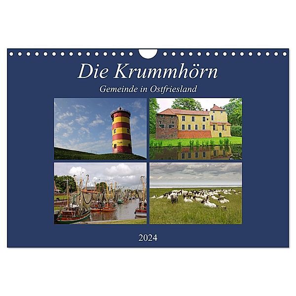 Die Krummhörn Gemeinde in Ostfriesland (Wandkalender 2024 DIN A4 quer), CALVENDO Monatskalender, rolf pötsch