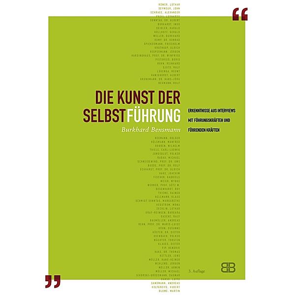 Die Kunst der Selbstführung, Burkhard Bensmann