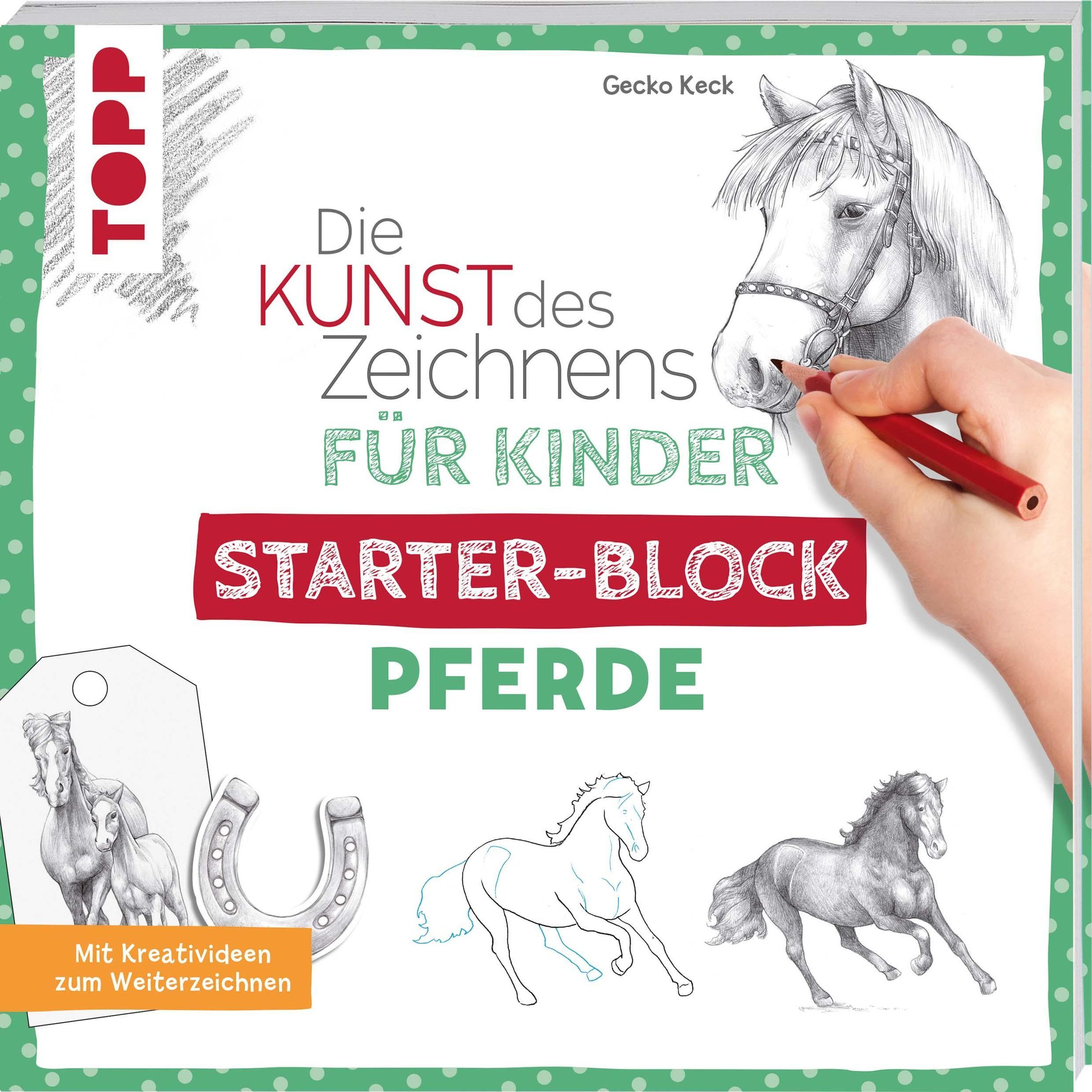 Die Kunst des Zeichnens für Kinder Starter-Block - Pferde Buch