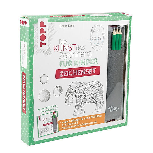 Die Kunst des Zeichnens für Kinder Zeichenset, Gecko Keck