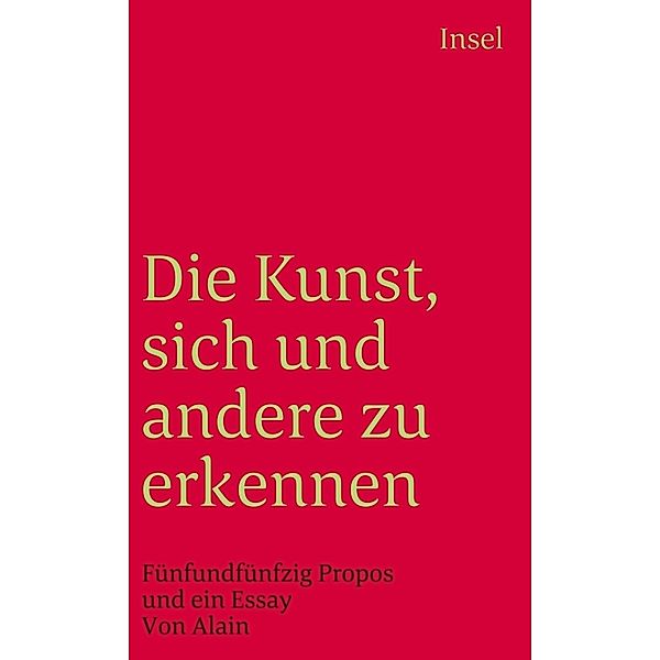 Die Kunst, sich und andere zu erkennen, Alain