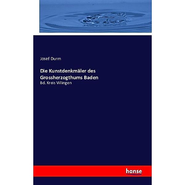 Die Kunstdenkmäler des Grossherzogthums Baden, Josef Durm