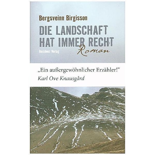 Die Landschaft hat immer recht, Bergsveinn Birgisson