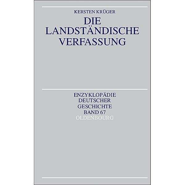 Die Landständische Verfassung / Jahrbuch des Dokumentationsarchivs des österreichischen Widerstandes, Kersten Krüger