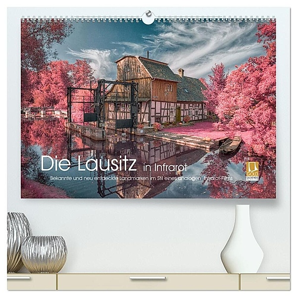 Die Lausitz in Infrarot (hochwertiger Premium Wandkalender 2024 DIN A2 quer), Kunstdruck in Hochglanz, Martin Winzer