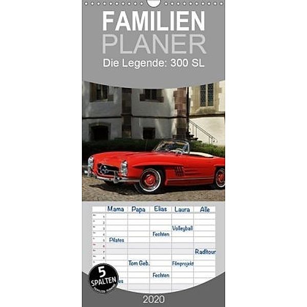 Die Legende: 300 SL - Familienplaner hoch (Wandkalender 2020 , 21 cm x 45 cm, hoch), Stefan Bau